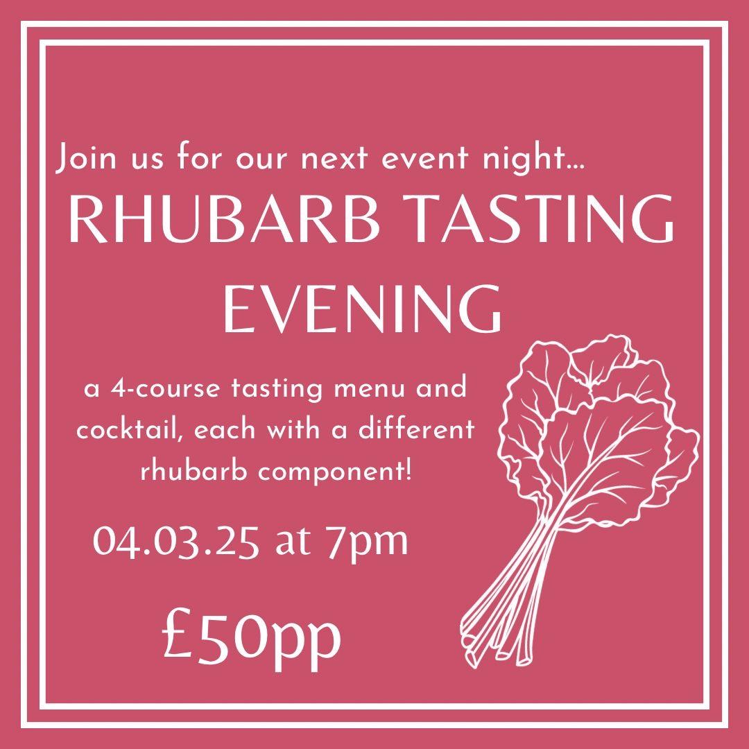 RHUBARB TASTING EVENING